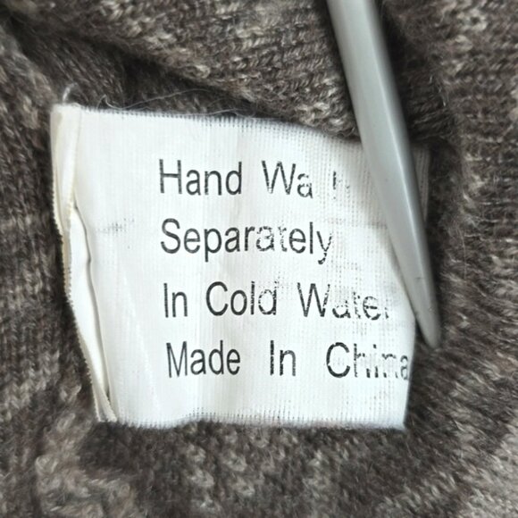 Temptation Women's Dress Cream Taupe Jacquard Knit Acrylic Wool Blend Size S - Picture 9 of 15